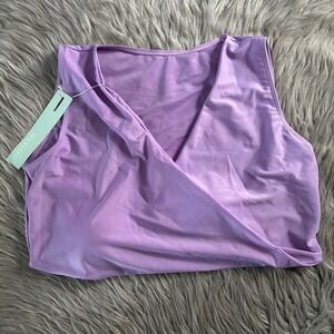 DRESSFO Wireless Bralette Womens Size XXXL Purple Wirefree Bra Stretchy